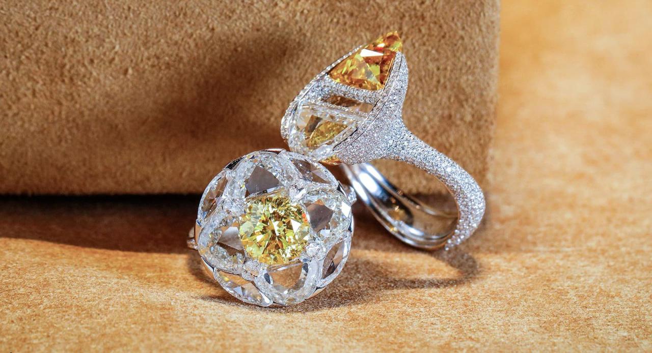 Floating diamond designs in latest high jewelry trend